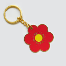 Load image into Gallery viewer, Red Daisy Keychain