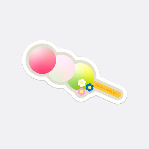 Dango Treat Clear Die Cut Sticker