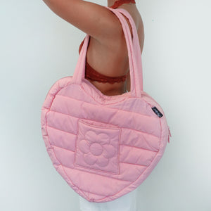 Heart Puff Bag- Pink