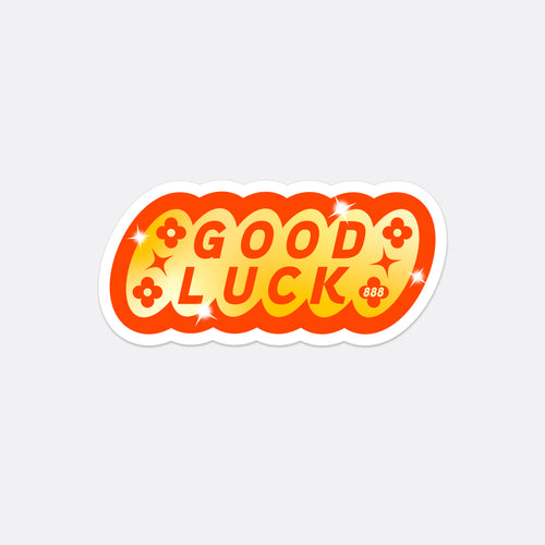 Good Luck Clear Die Cut Sticker