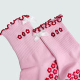 Pinky Ruffle Grip Socks