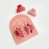 Mini Wine/Rose Hair Claws - Set of 2