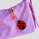 Clear Ladybug Keychain/Charm