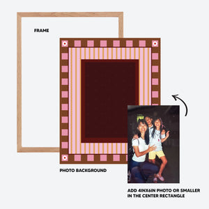 Memory Lane-Personalized Photo Background ( 8x10 Framed)