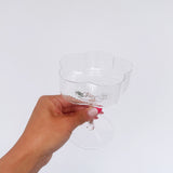 Daisy Stem Ribbed Glass- Set of 2