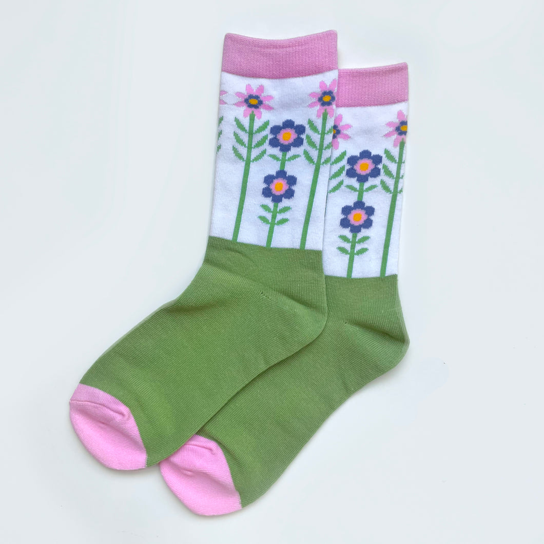 Stems Flower Socks