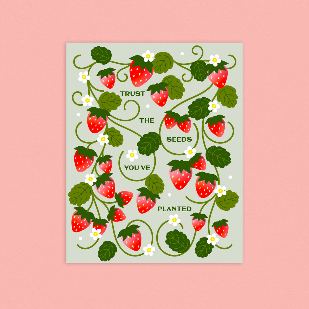Strawberry - Garden Series 8x10in Print
