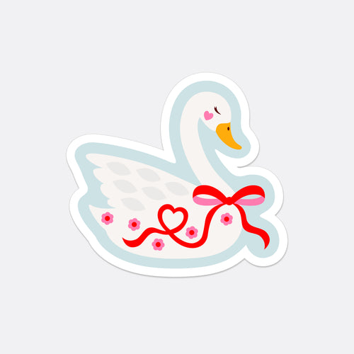 Swan Clear Sticker