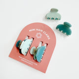 Mini Aqua/Mint Hair Claws- Set of 2