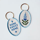 Home Sweet Home Bluebonnet Patch Keychain