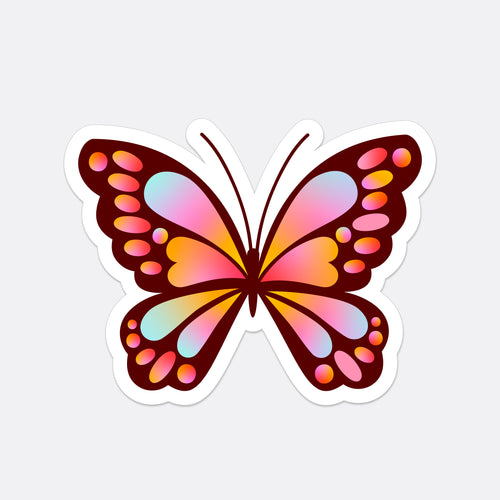 Butterfly Clear Die Cut Sticker