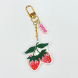 Clear Strawberry Keychain/Charm