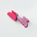Mini Magenta/Lilac Jelly Hair Claws- Set of 2