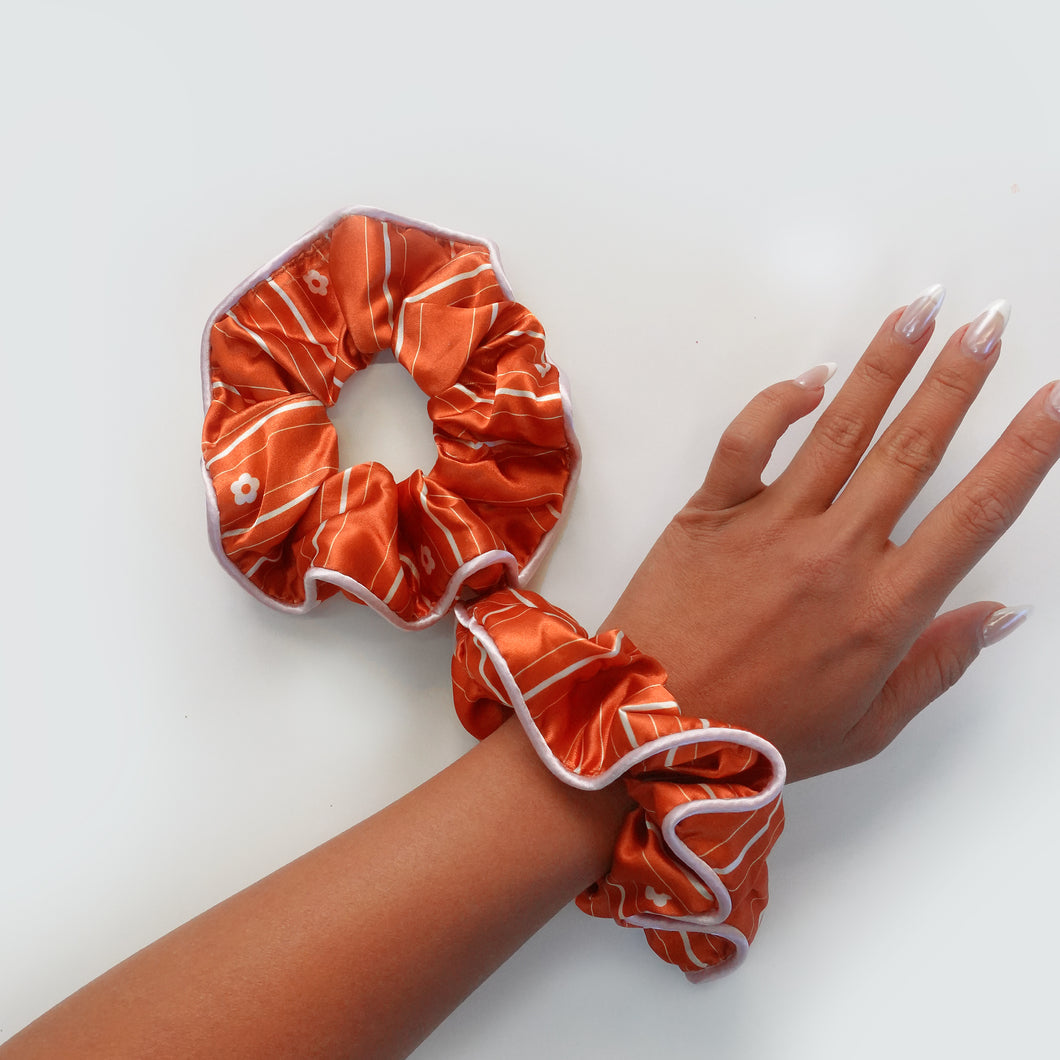 Hook 'Em Satin Scrunchie