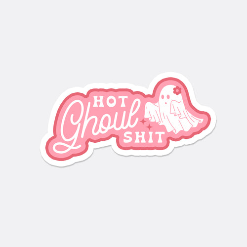 HALLOWEEN Hot Ghoul Shit Sticker (PINK)