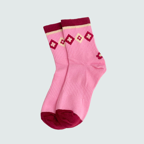 Katy Pink Cotton Socks