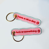 Luck Or Something Patch Keychain
