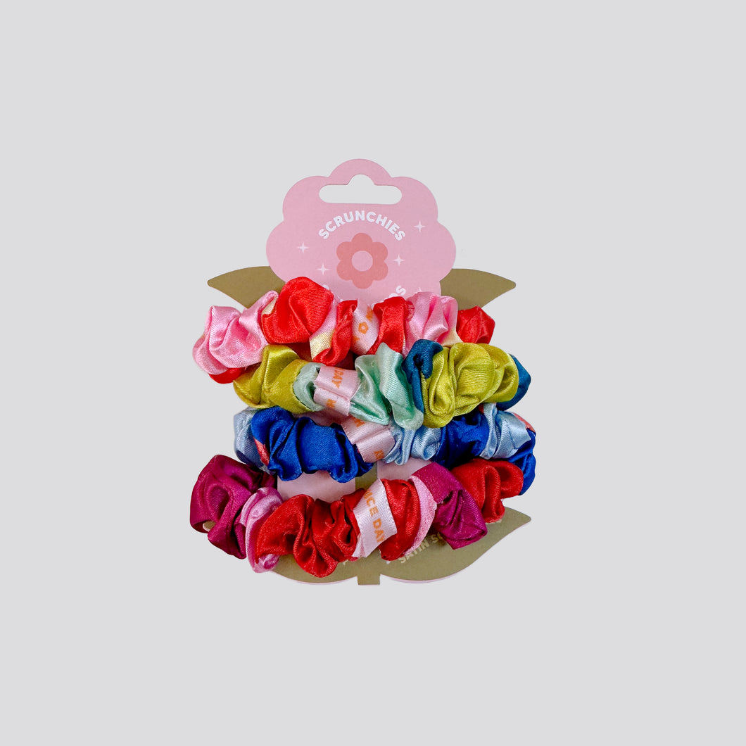 Mini Satin Scrunchies- Set of 4