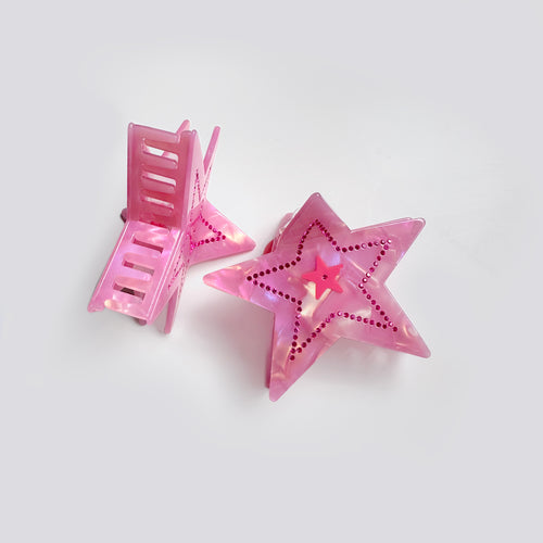 Pink Star Hair Claw