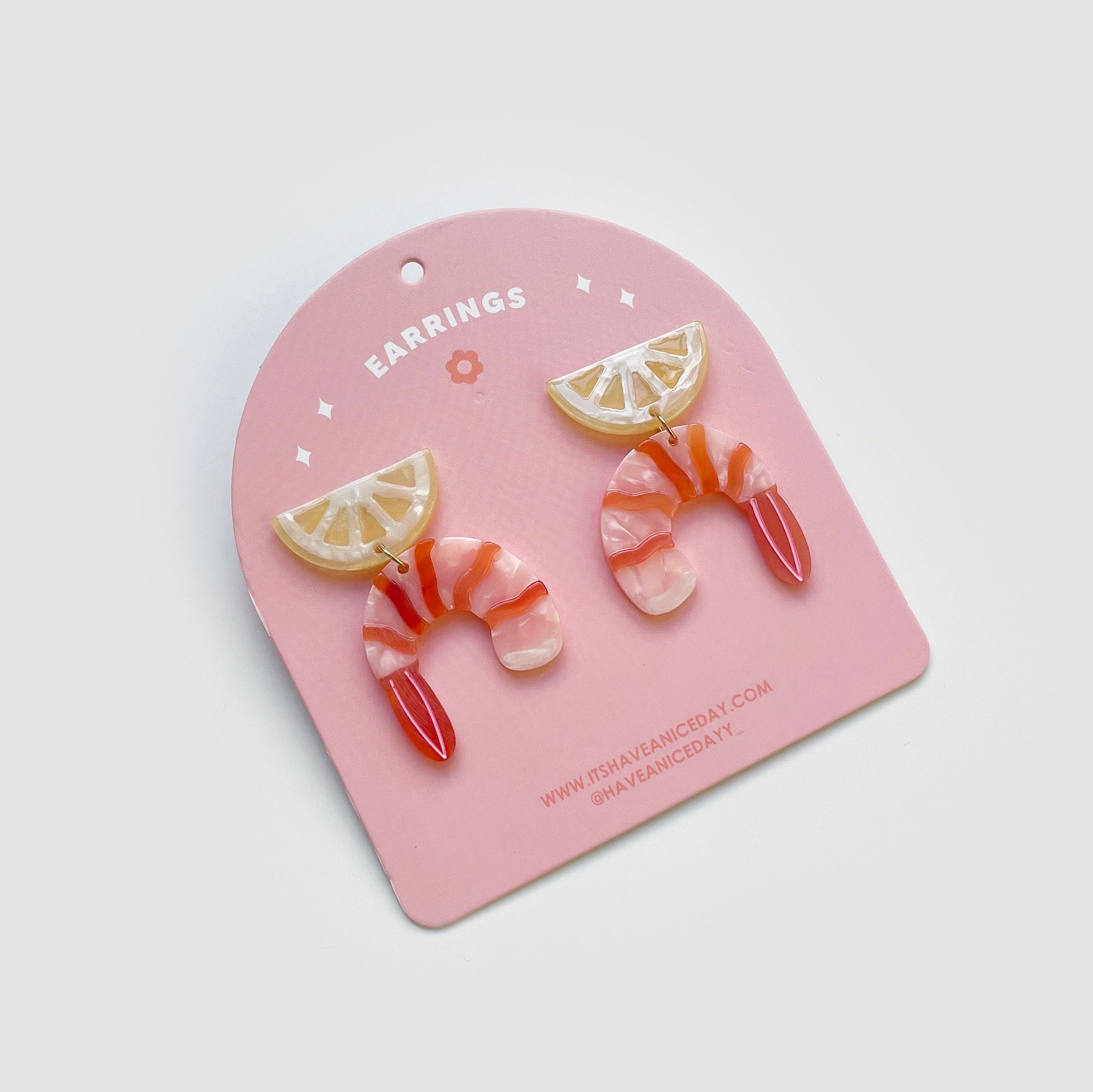 Shrimp Cocktail Earrings