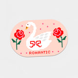 Romantic Swan Die Cut Sticker