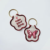 Butterfly Daisy Patch Keychain