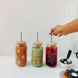 Have a Nice Day Daisy Glass Cup