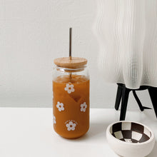 Load image into Gallery viewer, Have a Nice Day Daisy Glass Cup