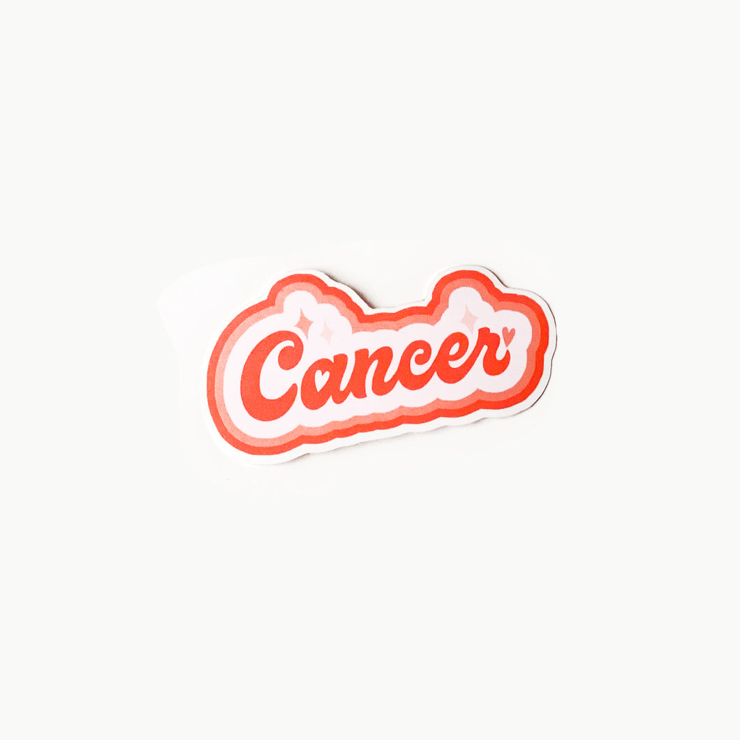 Cancer Clear Die Cut Sticker