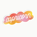 Gradient Capricorn Clear Die Cut Sticker