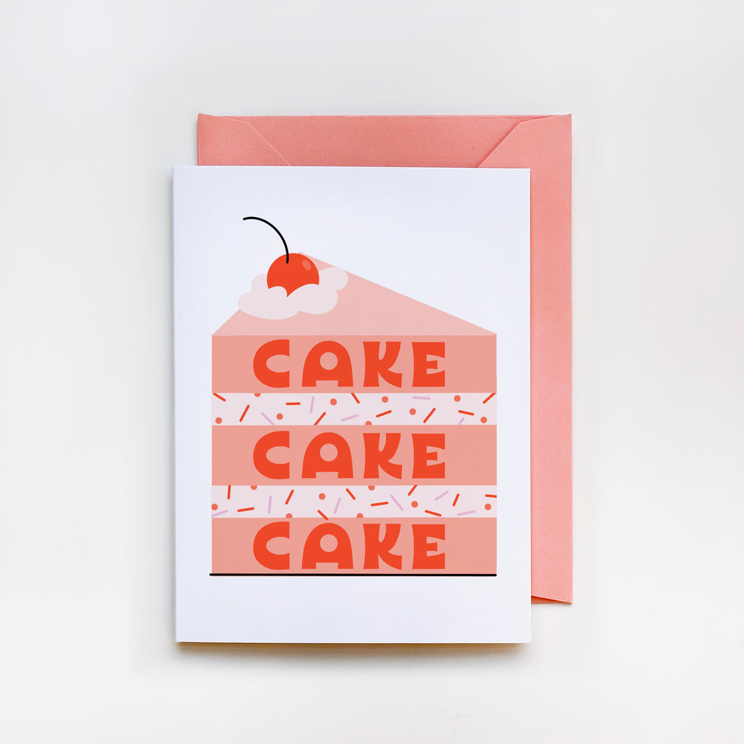 Cake, Cake, Cake Birthday Greeting Card