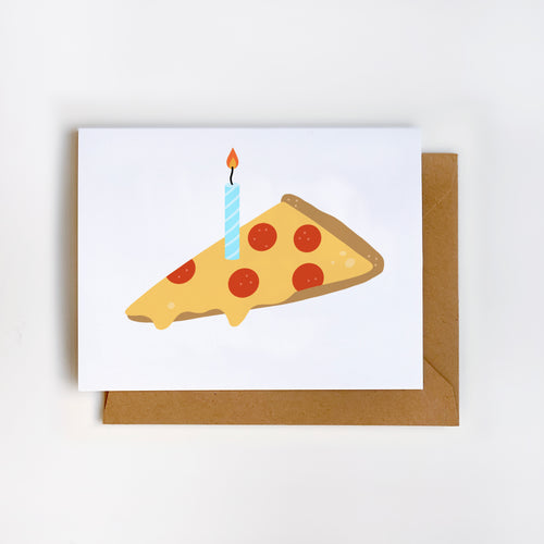 Pizza Birthday Greeting Card