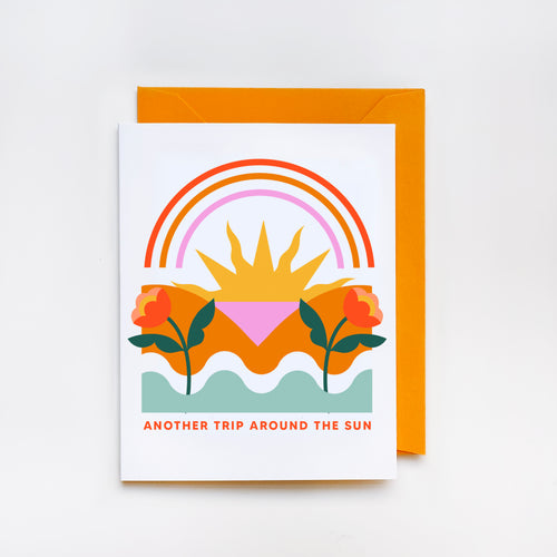 A Trip Around the Sun Birthday Greeting Card