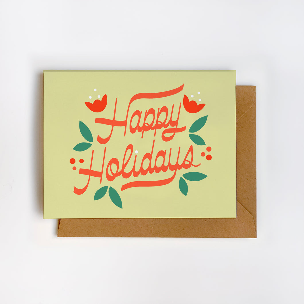Happy Holidays Holiday Greeting Card