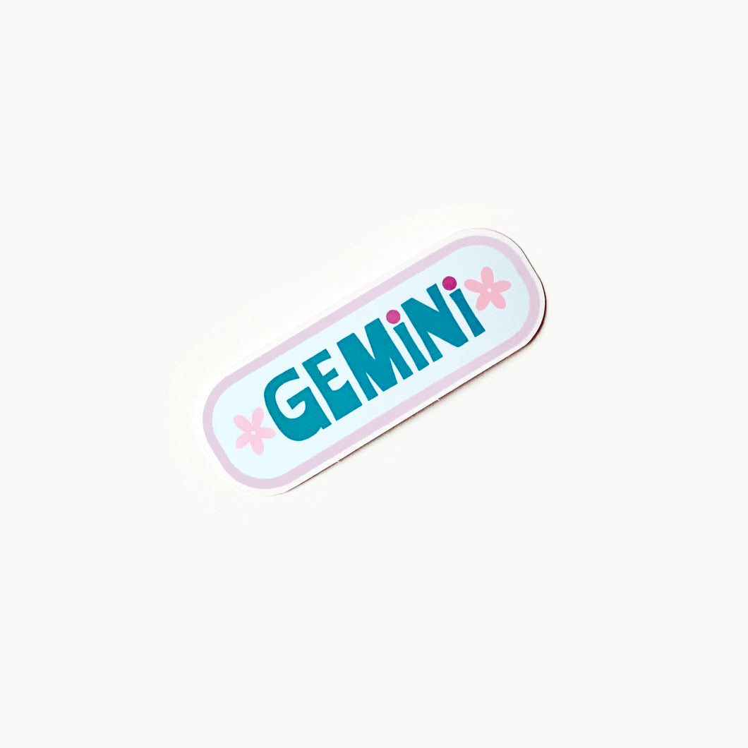 Gemini Clear Die Cut Sticker