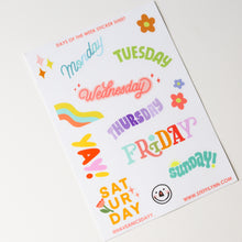 Load image into Gallery viewer, Days of The Week Sticker Sheet