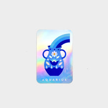 Load image into Gallery viewer, Aquarius Holographic Rectangle Sticker
