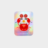 Cancer Holographic Rectangle Sticker