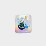 Capricorn Holographic Rectangle Sticker