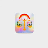 Libra Holographic Rectangle Sticker