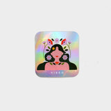 Virgo Holographic Rectangle Sticker