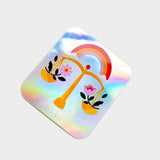 Libra Holographic Rectangle Sticker