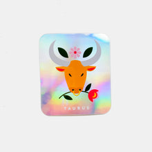 Load image into Gallery viewer, Taurus Holographic Rectangle Sticker