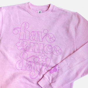 Have a Nice Day Daisy Sweatshirt (Orchid)