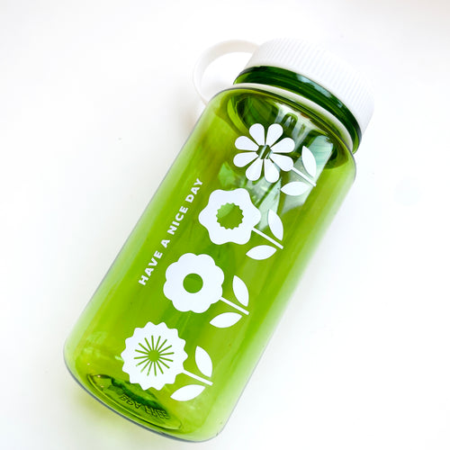 Fresh Green Have a Nice Day  Water Bottle