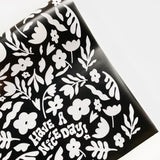 Black and White Have a Nice Day Wrapping Paper Sheets
