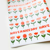 Flowers in a line Wrapping Paper Sheets