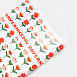 Flowers in a line Wrapping Paper Sheets