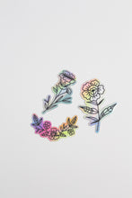 Load image into Gallery viewer, Floral Holographic Sticker Set