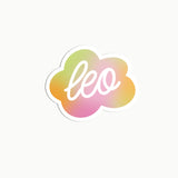 Gradient Leo Clear Die Cut Sticker